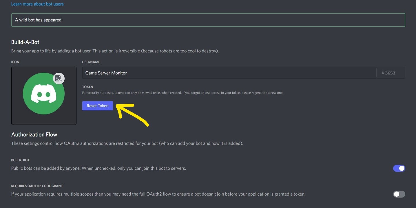 How to Get a Discord Bot Token - DiscordGSM